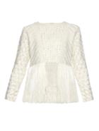 Adam Lippes Fringed Crochet-panel Sweater