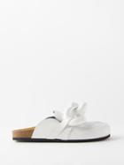 Jw Anderson - Chain Backless Leather Loafers - Womens - White