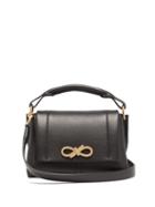 Matchesfashion.com Anya Hindmarch - Rope Bow Mini Leather Handbag - Womens - Black