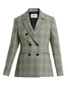 Msgm Checked Double-breasted Wool Blazer