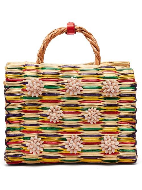 Matchesfashion.com Heimat Atlantica - Chito Reed Basket Bag - Womens - Red Multi
