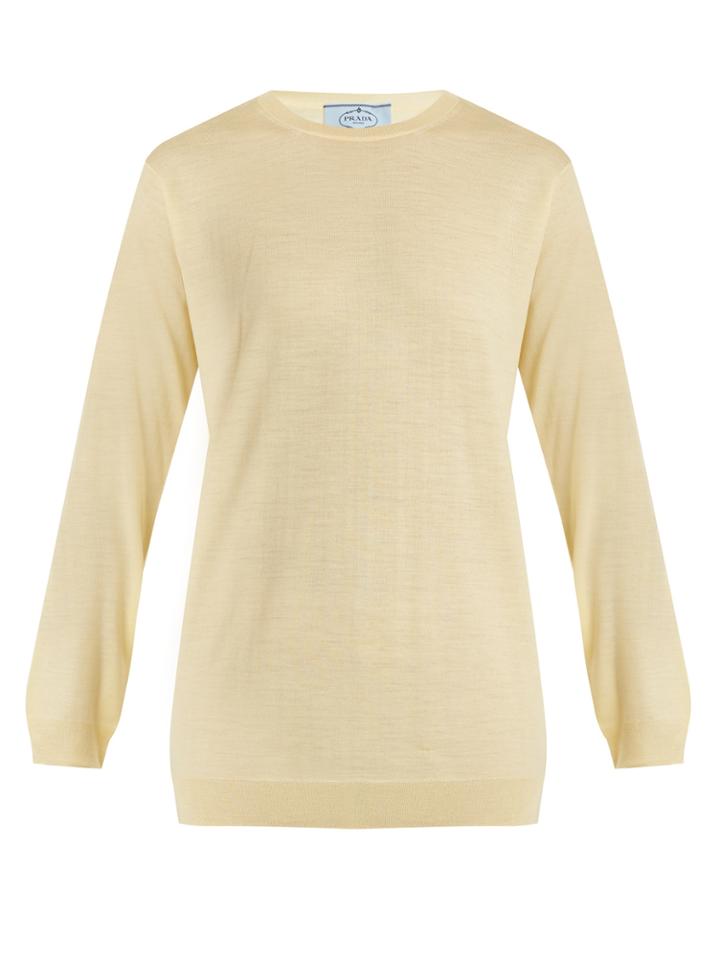 Prada Crew-neck Wool-knit Sweater