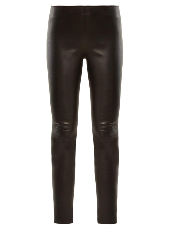 Givenchy High-rise Zip-cuff Leather Leggings