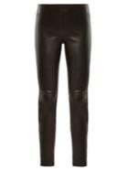 Givenchy High-rise Zip-cuff Leather Leggings