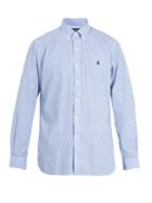 Polo Ralph Lauren Logo-embroidered Striped Cotton-blend Shirt