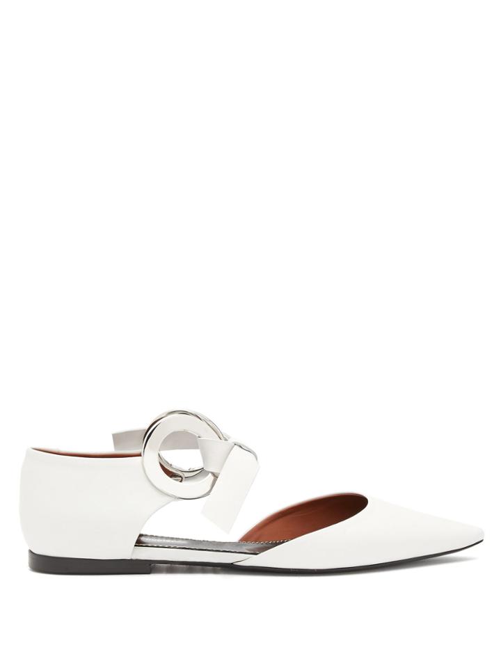 Proenza Schouler Front-tie Leather Flats