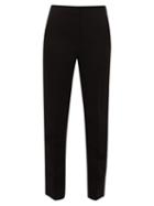 Matchesfashion.com Roksanda - Colwyn Silk Satin Striped Crepe Trousers - Womens - Black