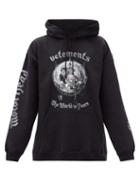 Matchesfashion.com Vetements - X Motrhead Printed Cotton-blend Hooded Sweatshirt - Mens - Black
