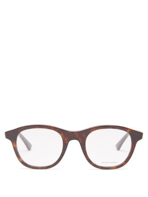 Bottega Veneta - Round Tortoiseshell-acetate Glasses - Mens - Brown