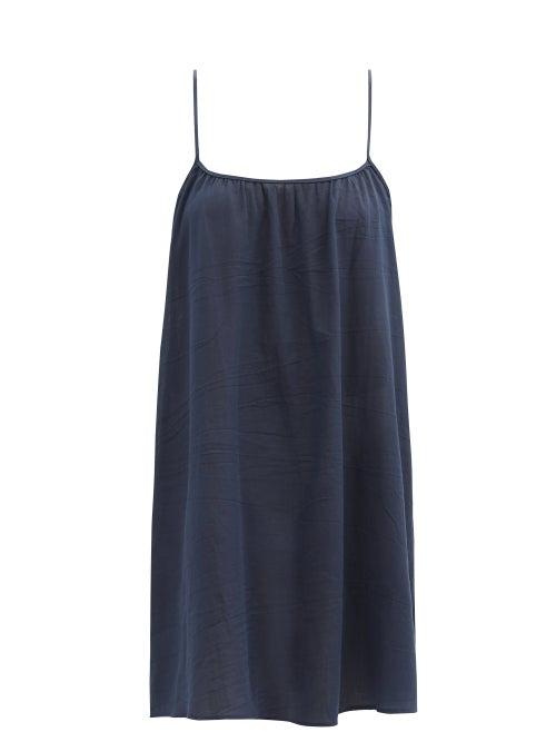 Matchesfashion.com Loup Charmant - Racerback Organic-cotton Mini Dress - Womens - Navy