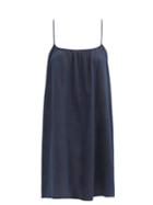 Matchesfashion.com Loup Charmant - Racerback Organic-cotton Mini Dress - Womens - Navy