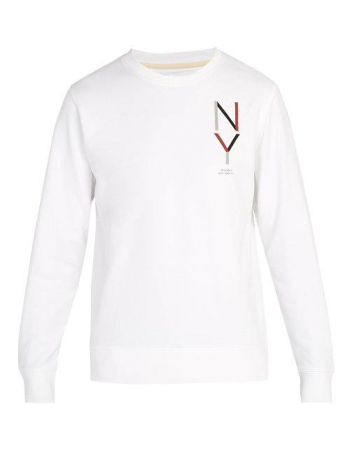 Matchesfashion.com Saturdays Nyc - Bowery Crew Neck Cotton Sweatshirt - Mens - White