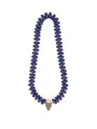 Matchesfashion.com Daniela Villegas - Judy Sapphire And Emerald Lapis Bead Necklace - Womens - Blue