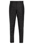 Dolce & Gabbana Tailored Floral-jacquard Silk Trousers