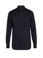 Giorgio Armani Stand-collar Cotton-blend Shirt