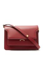 Matchesfashion.com Marni - Trunk Medium Leather Shoulder Bag - Womens - Burgundy