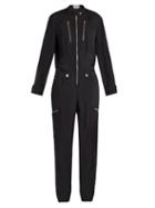 Chloé Zip-detail Satin-twill Jumpsuit