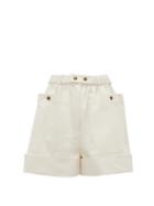 Matchesfashion.com Symonds Pearmain - High-rise Cotton Shorts - Womens - White