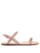 Matchesfashion.com Valentino - Rockstud No Limit Leather Sandals - Womens - Pink