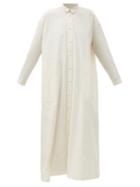 Matchesfashion.com Toogood - The Draughtsman Longline Cotton-poplin Shirt Dress - Womens - Cream