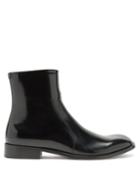 Matchesfashion.com Maison Margiela - Zipped Patent-leather Ankle Boots - Mens - Black