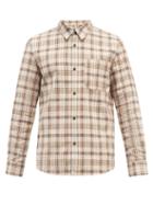 Mens Rtw A.p.c. - Trek Checked Cotton-canvas Shirt - Mens - Beige Multi