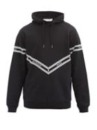 Matchesfashion.com Givenchy - Chevron Logo-print Hooded Cotton Sweatshirt - Mens - Black