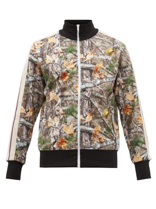 Matchesfashion.com Palm Angels - Woodland Camo Print Jersey Track Jacket - Mens - Multi
