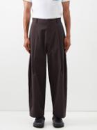 Studio Nicholson - Guild Pleated Cotton Trousers - Mens - Black