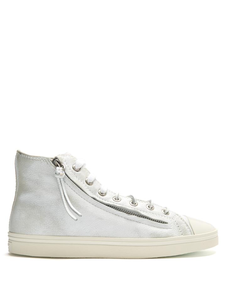 Saint Laurent Rivington High-top Leather Trainers
