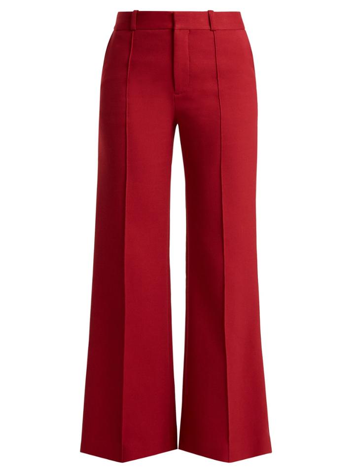 See By Chloé City Cotton-blend Wide-leg Trousers