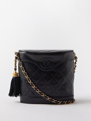 Reluxe - Chanel 1989-1991 Quilted-leather Cross-body Bag - Womens - Dark Navy