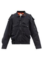 Mihara Yasuhiro - Deconstructed Cotton-canvas Ma-1 Jacket - Mens - Black