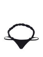 Matchesfashion.com The Attico - Twisted-straps Bikini - Womens - Black