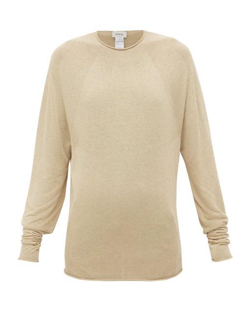 Matchesfashion.com Lemaire - Rolled-edge Jersey Sweater - Womens - Beige