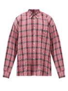 Our Legacy - Borrowed Check Cotton-blend Shirt - Mens - Pink