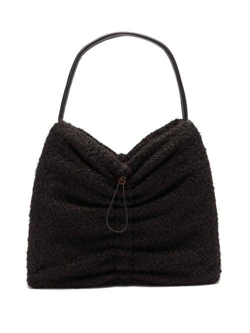Staud - Felix Boucl Shoulder Bag - Womens - Black