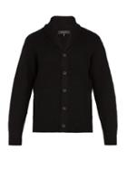 Matchesfashion.com Rag & Bone - Cardiff Wool And Cotton Blend Shawl Cardigan - Mens - Black
