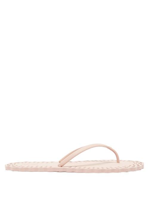 Matchesfashion.com Carlotha Ray - Doily Lasercut Scented-rubber Flip Flops - Womens - Pink