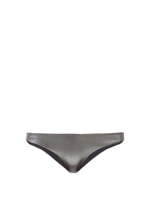 Matchesfashion.com Jade Swim - Most Wanted Low-rise Metallic Bikini Briefs - Womens - Silver