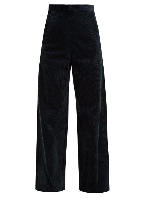 Matchesfashion.com Toga - Wide Leg Corduroy Trousers - Womens - Navy