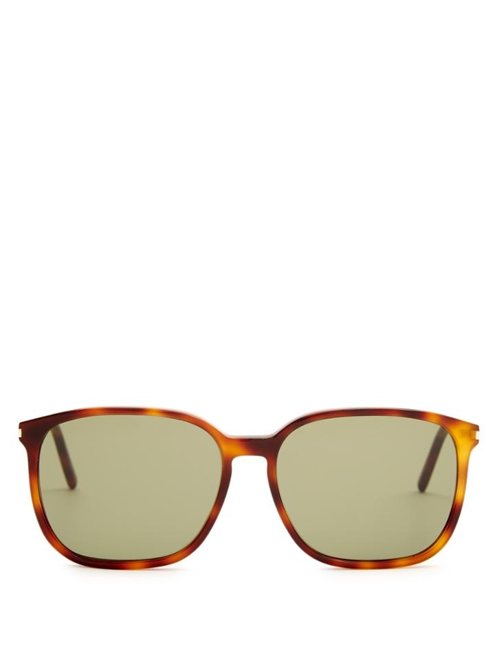 Saint Laurent Acetate Broad-lens Sunglasses