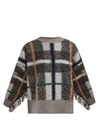 Stella Mccartney Tassel-trim Check Knitted Sweater