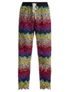 Ashish Striped Sequin-embellished Cotton Track Pants
