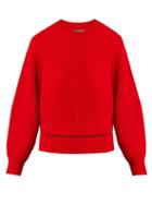 Matchesfashion.com Alexander Mcqueen - Ribbed Wool Blend Sweater - Womens - Red