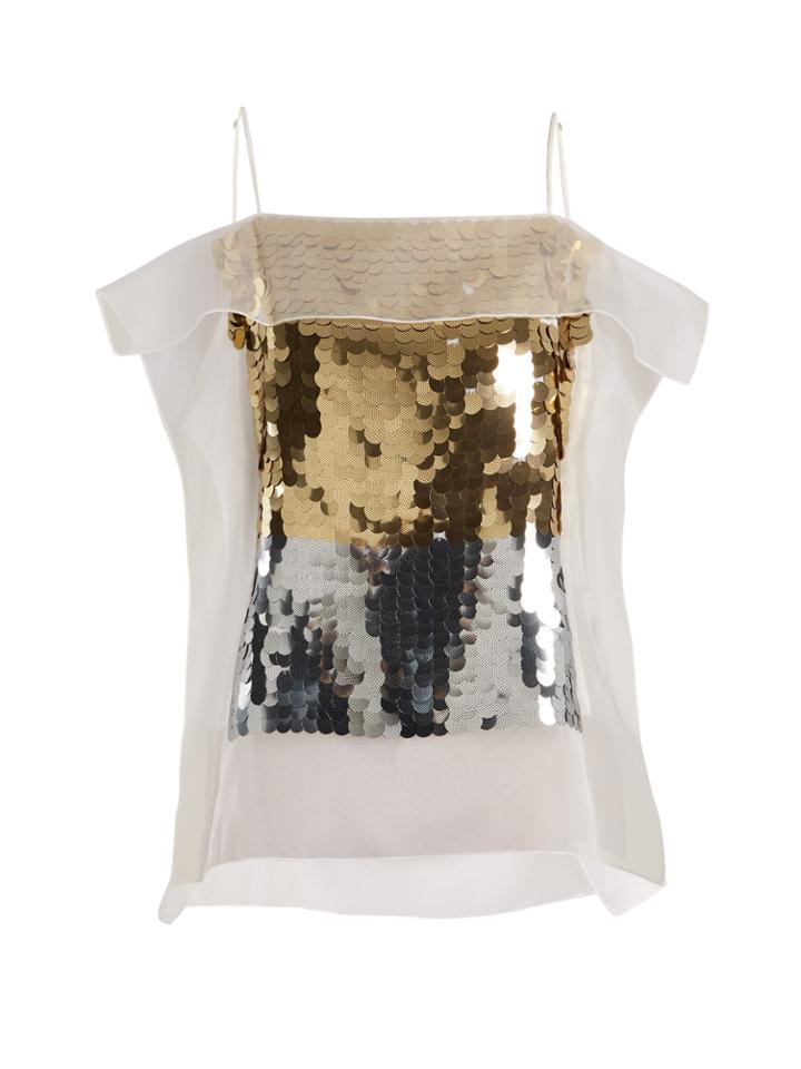Christopher Kane Sequin-embellished Organza Top