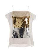Christopher Kane Sequin-embellished Organza Top