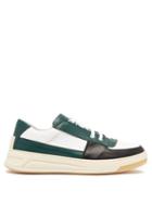 Matchesfashion.com Acne Studios - Perey Panelled Leather Low Top Trainers - Mens - Green Multi