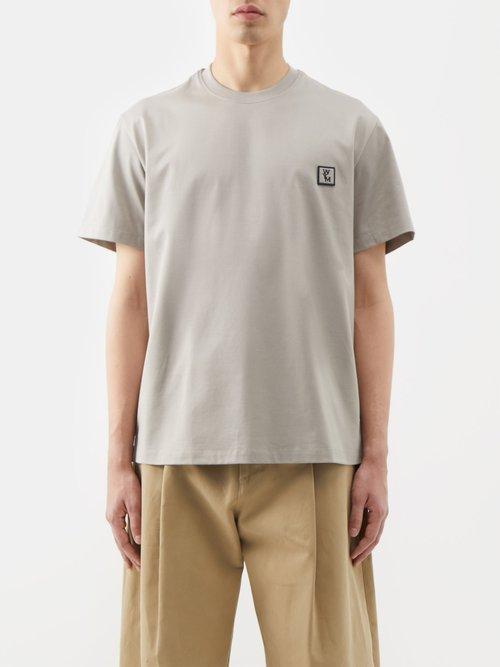 Wooyoungmi - Logo-print Cotton-jersey Oversized T-shirt - Mens - Grey