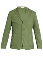 Tomas Maier Notch-lapel Cotton-poplin Blazer